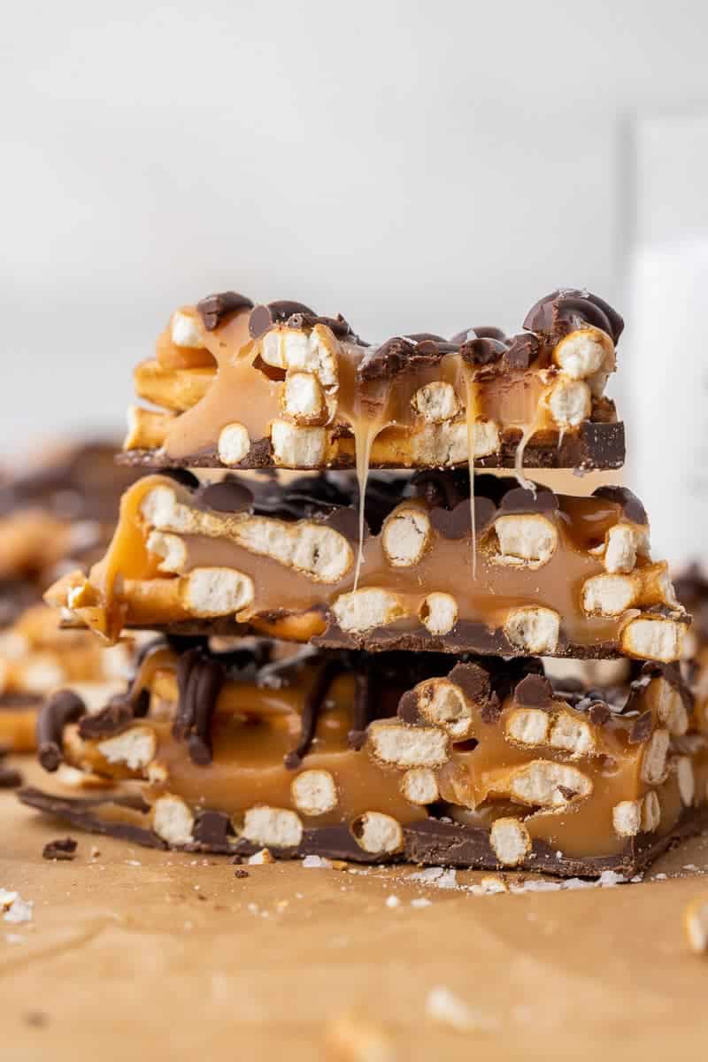 The Best Salted Caramel Pretzel Bark - Lifestyle of a Foodie