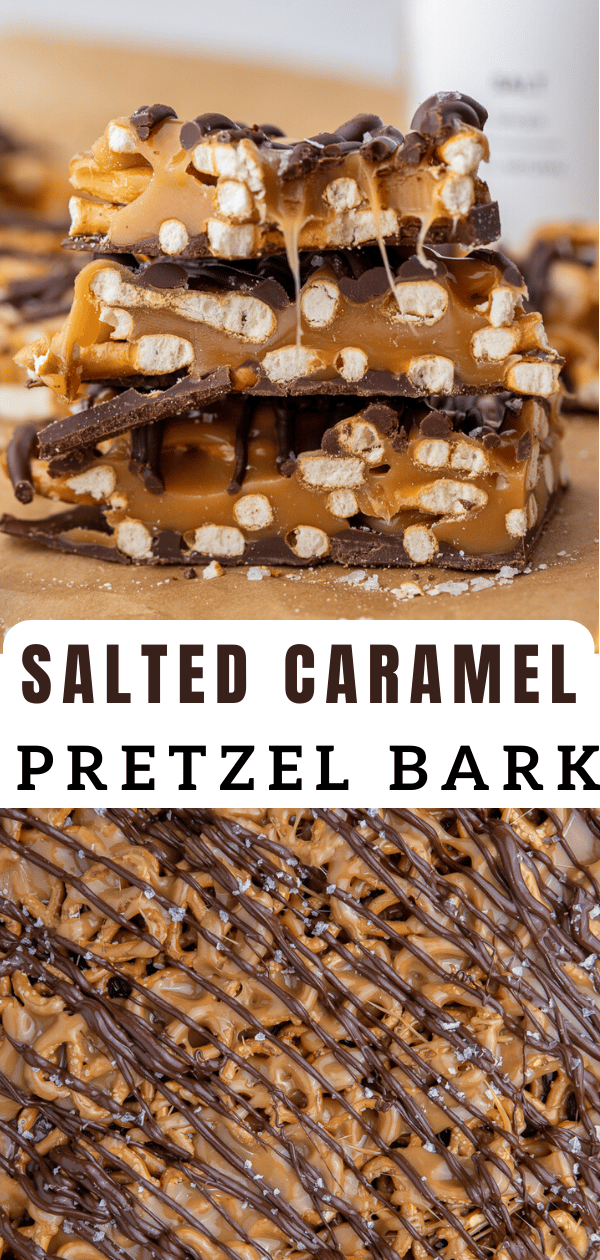 Salted caramel pretzel bark 
