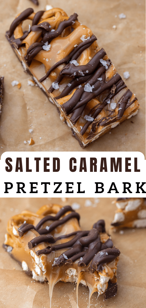 Salted caramel pretzel bark 
