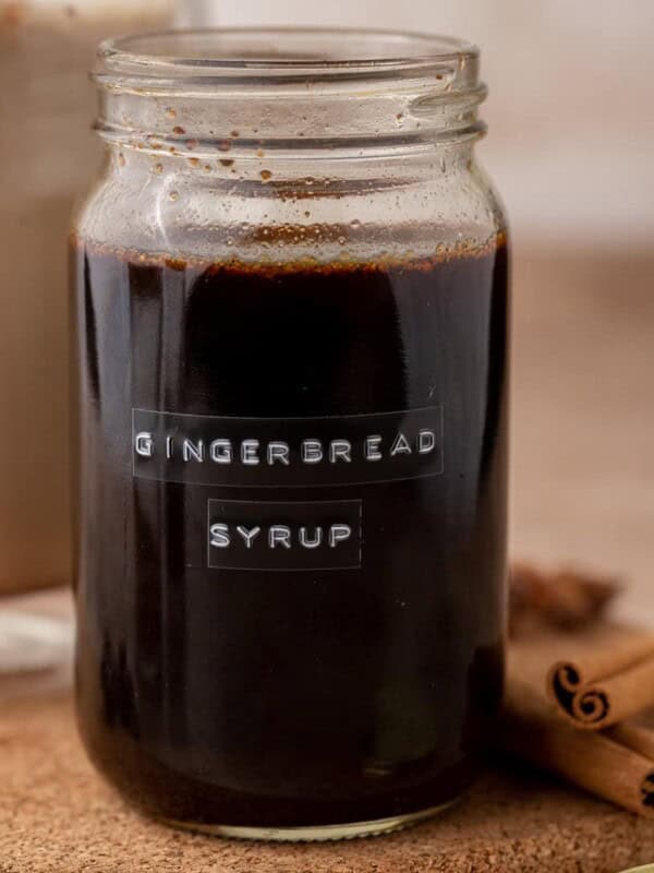 Gingerbread syrup in jar