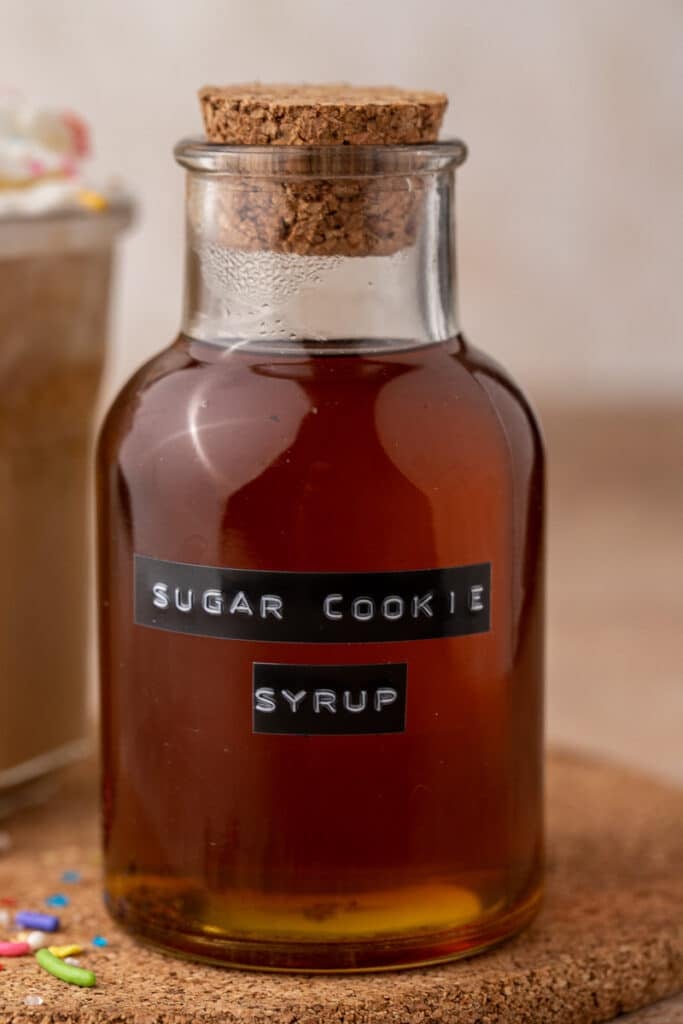 Close up of the Starbucks syrup copycat