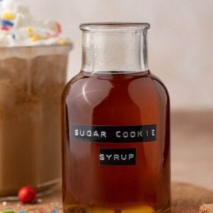 Syrup in a container