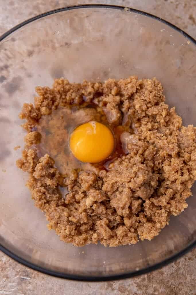 Wet ingredients in a bowl