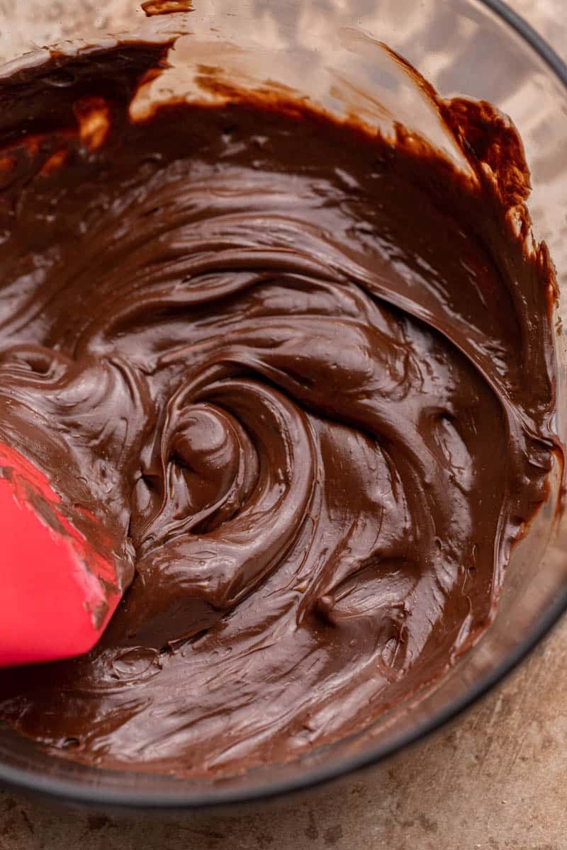 Chocolate fudge in a bowl