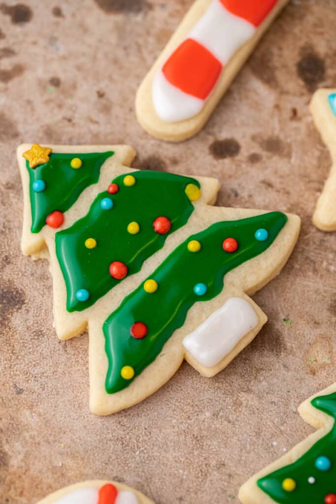 Christmas tree cutout cookie