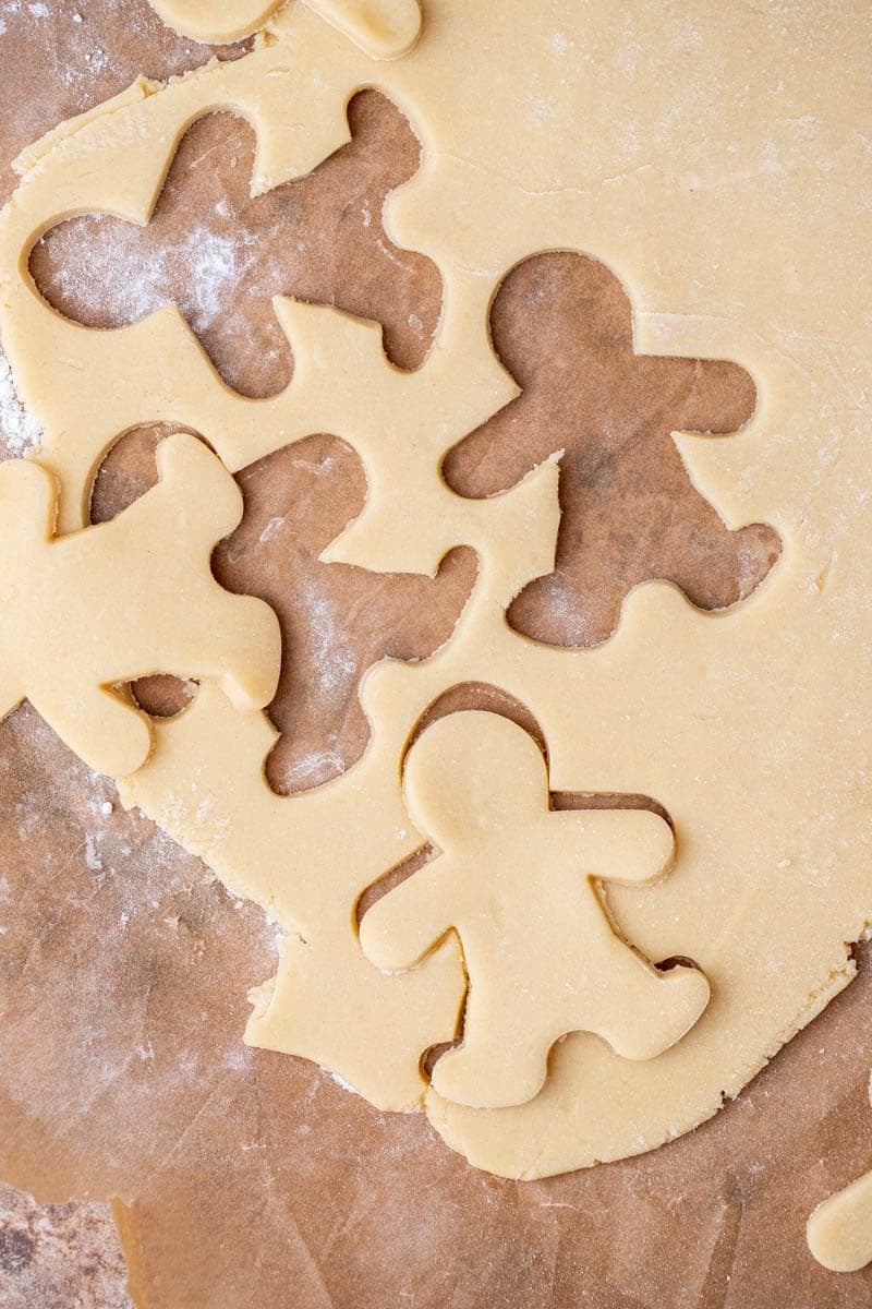 Gingerbread man cutout sugar cookie
