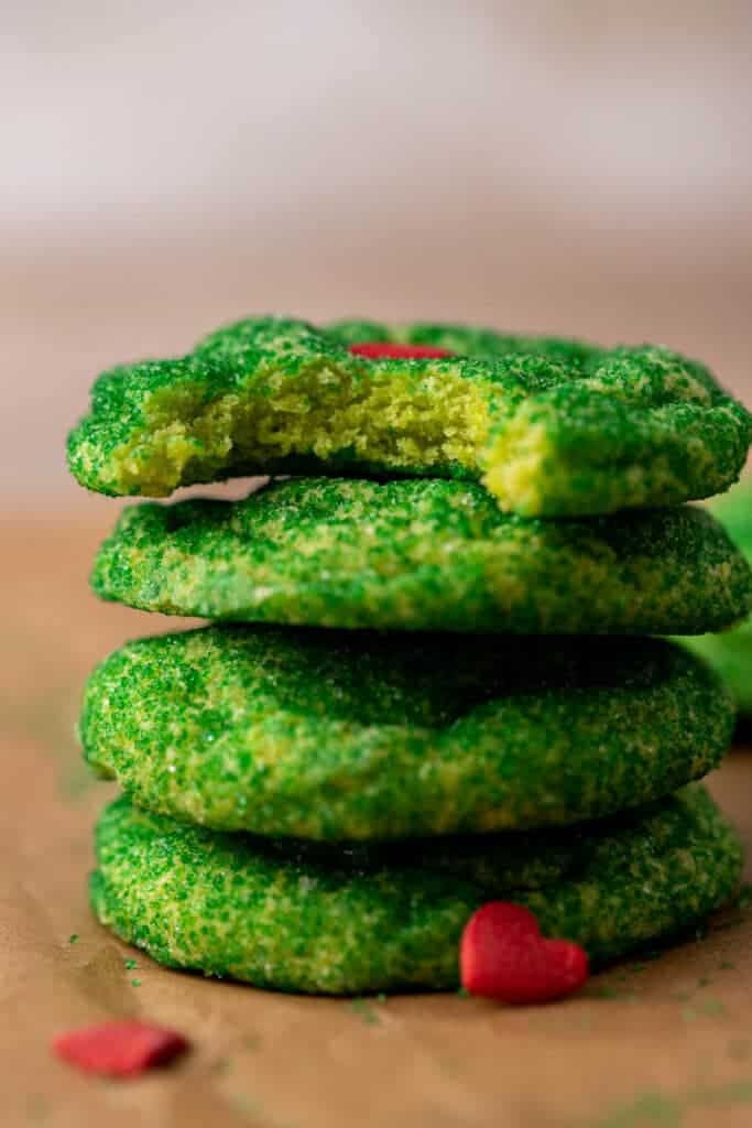 Grinch sugar cookies