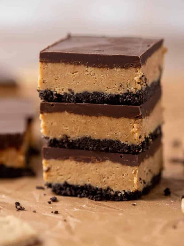 Stack of peanut butter OReo bars