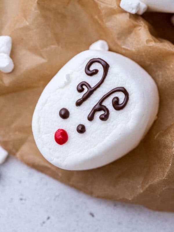 Reindeer marshmallow hot cocoa toppers