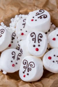 Reindeer marshmallow hot cocoa toppers