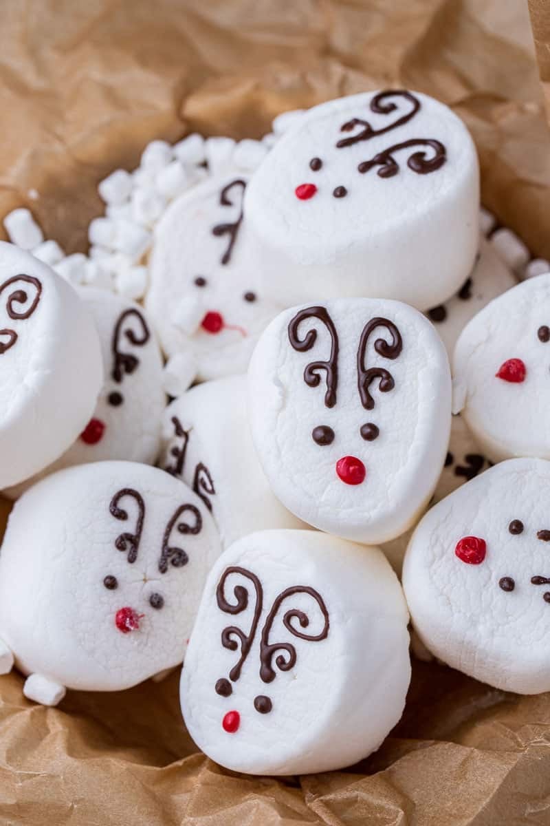 Reindeer Marshmallow Hot Cocoa Toppers - Lifestyle of a Foodie