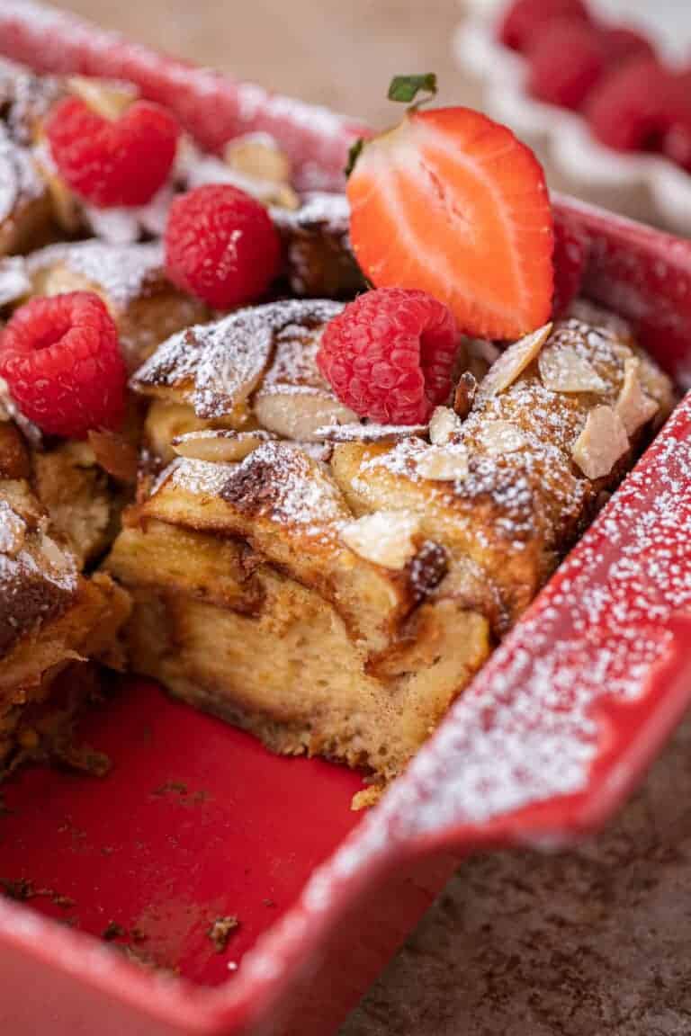 Oven Baked Brioche French Toast Casserole Lifestyle of a Foodie