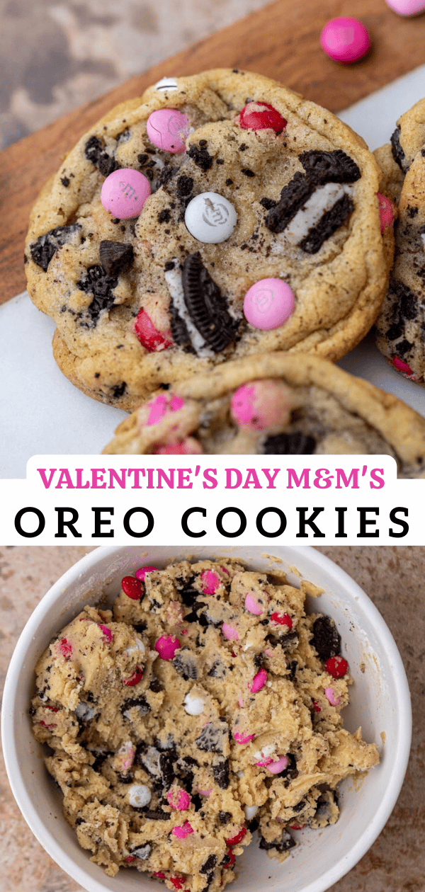Valentine's day Oreo M&M's cookies