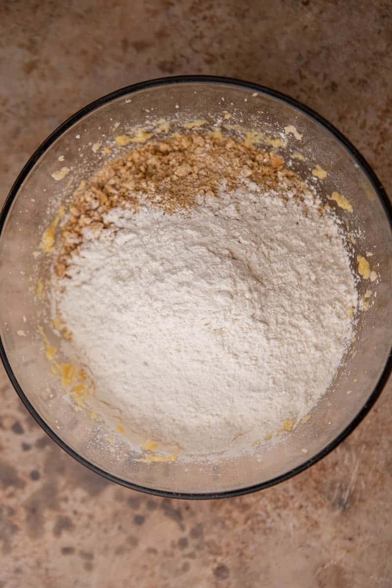 Dry ingredients in a bowl