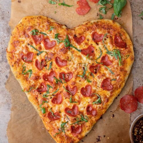 Heart shaped pizza recipe