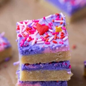 Valentine's day sugar cookie bars