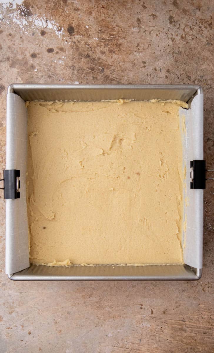 Cookie dough on baking pan