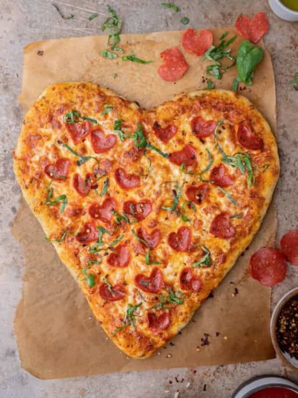 Heart shaped pizza recipe