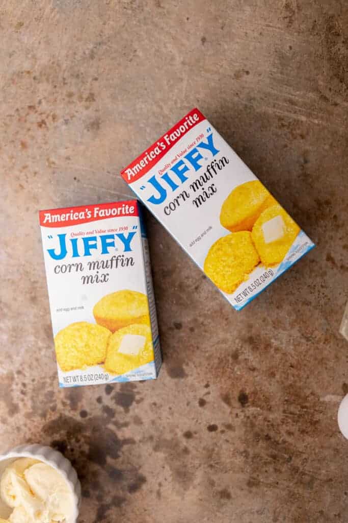 2 boxed or Jiffy corn muffin mix