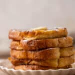 Stack of brioche french toast