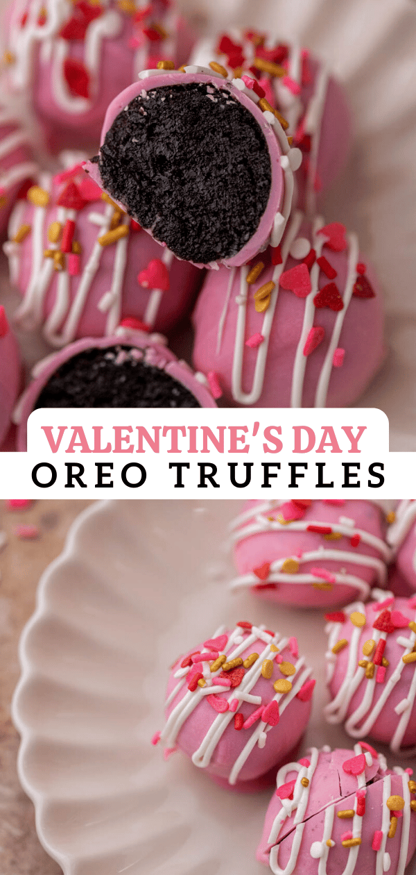 Valentine's day Oreo truffles