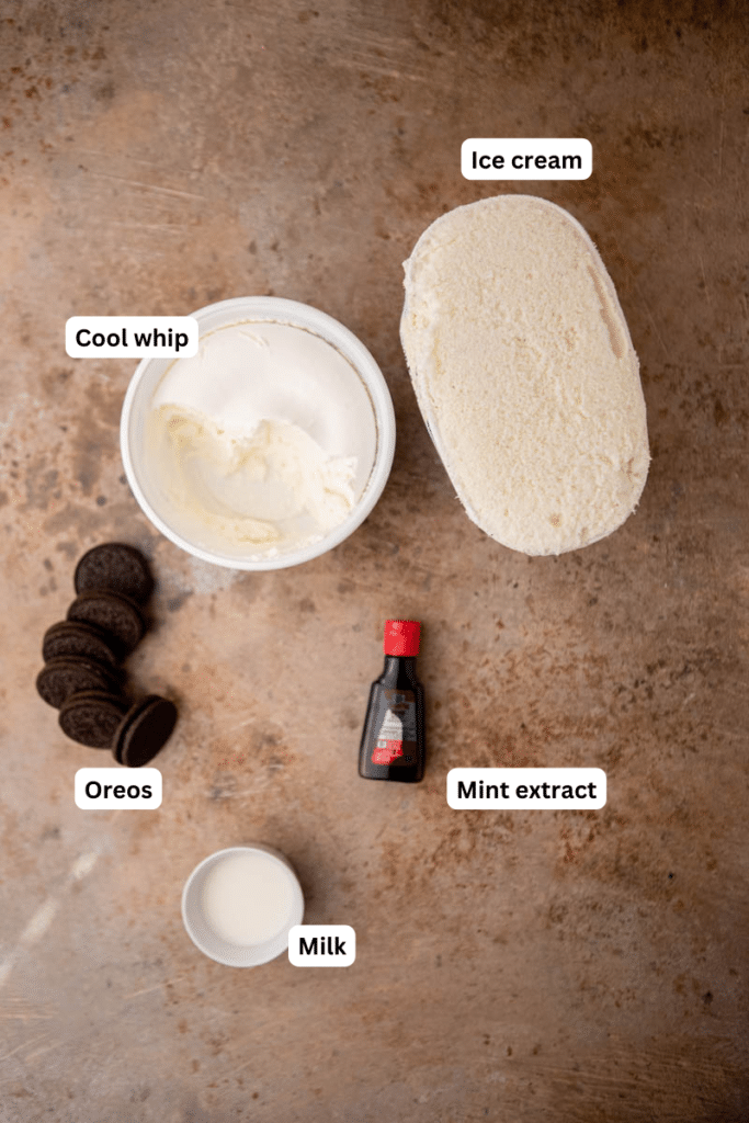 Ingredients for Mcdonald's shamrock Oreo McFlurry
