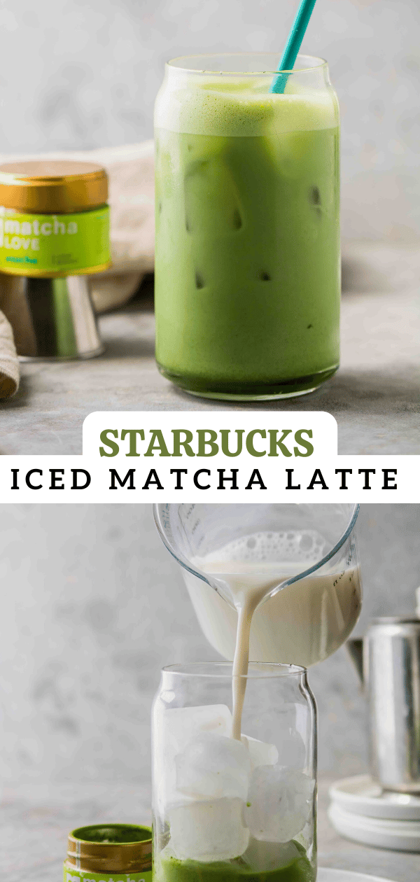 Iced matcha latte 