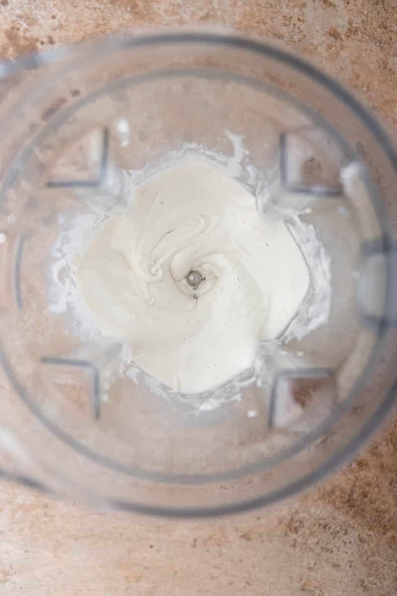 Whipped ice cream in blender