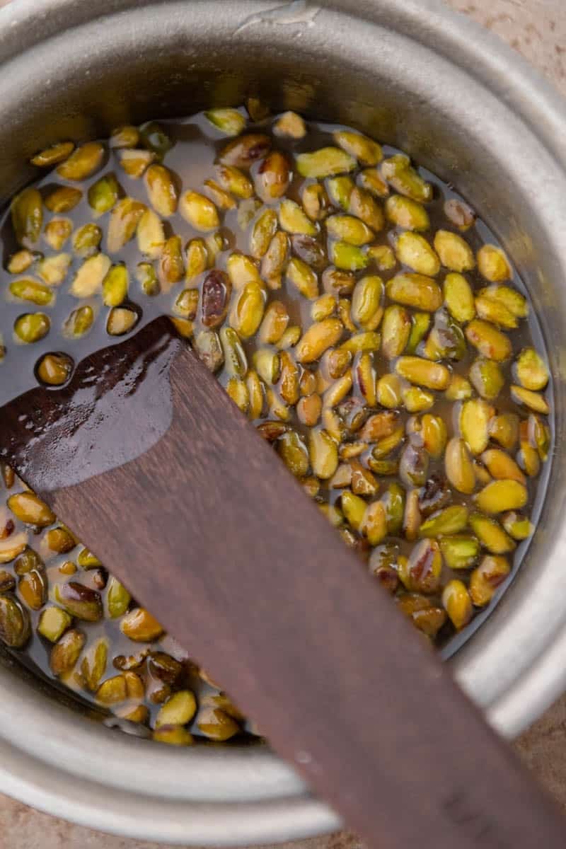 Pistachios in syrup