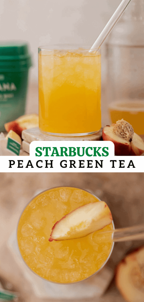 Iced Peach Green Tea (Starbucks Copycat) 