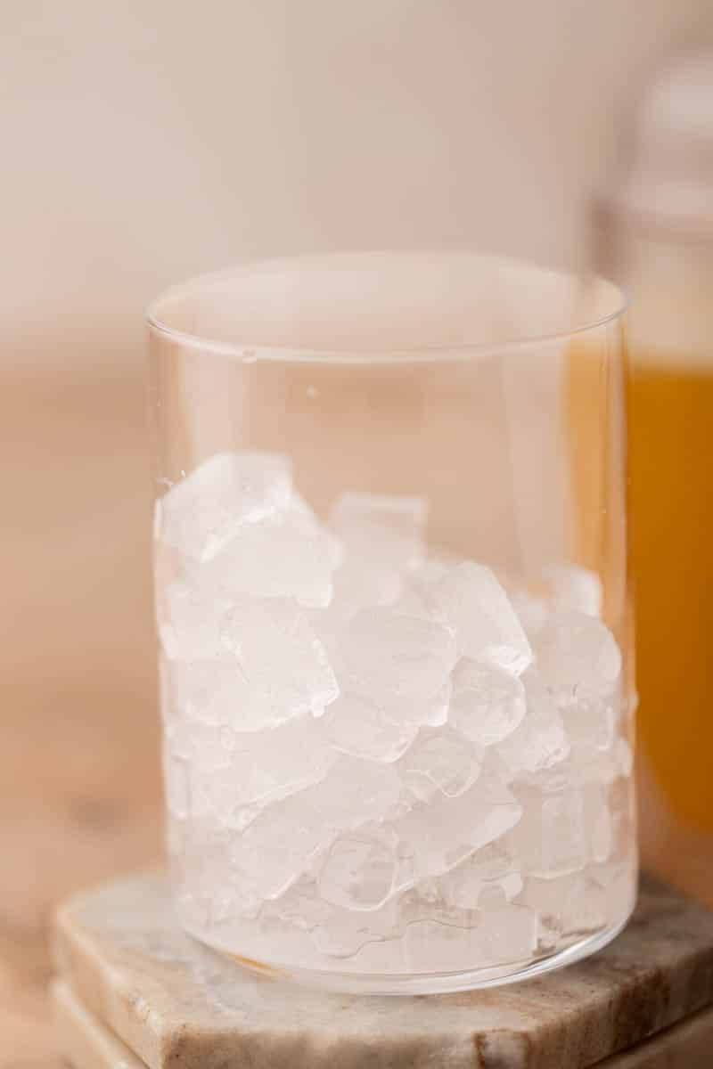 Cup filled with ice