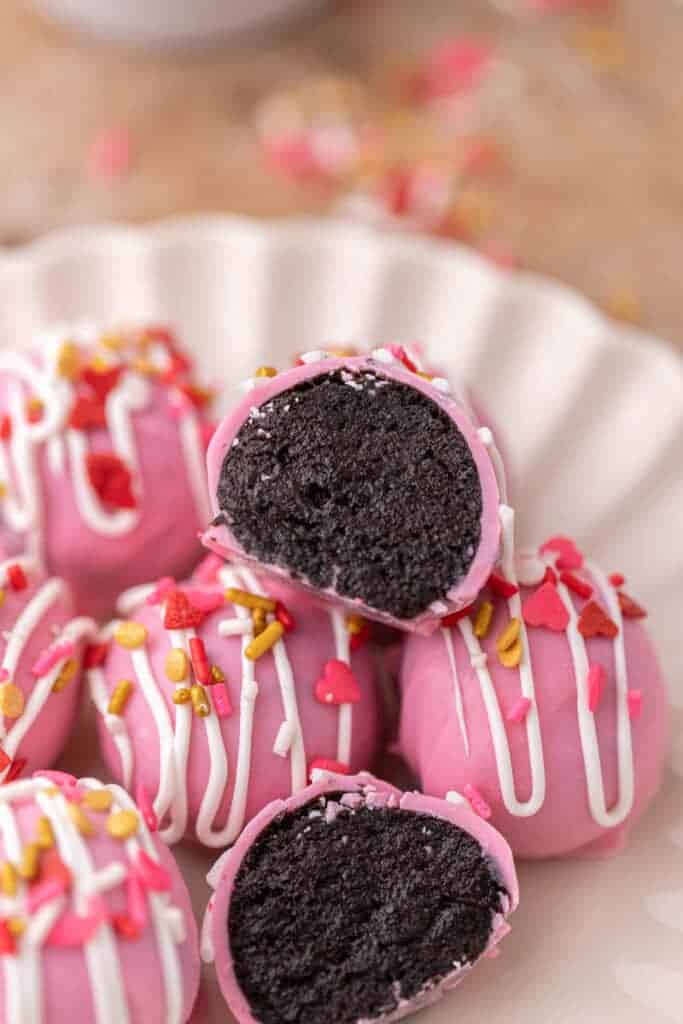 Valentine's day Oreo truffles