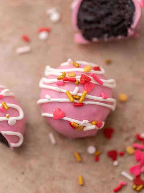 Valentine's Oreo truffles