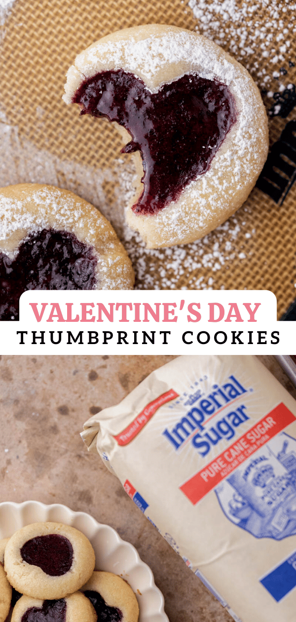 Valentine's day Thumbprint cookies 