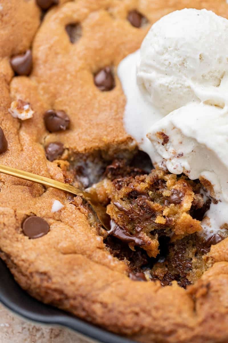 Easy Chocolate Chip Skillet Cookie - Lifestyle of a Foodie