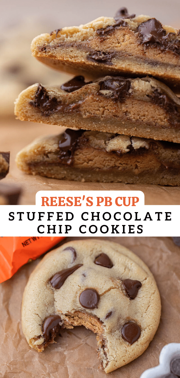 Reese's peanut butter cup chocolate chip cookies