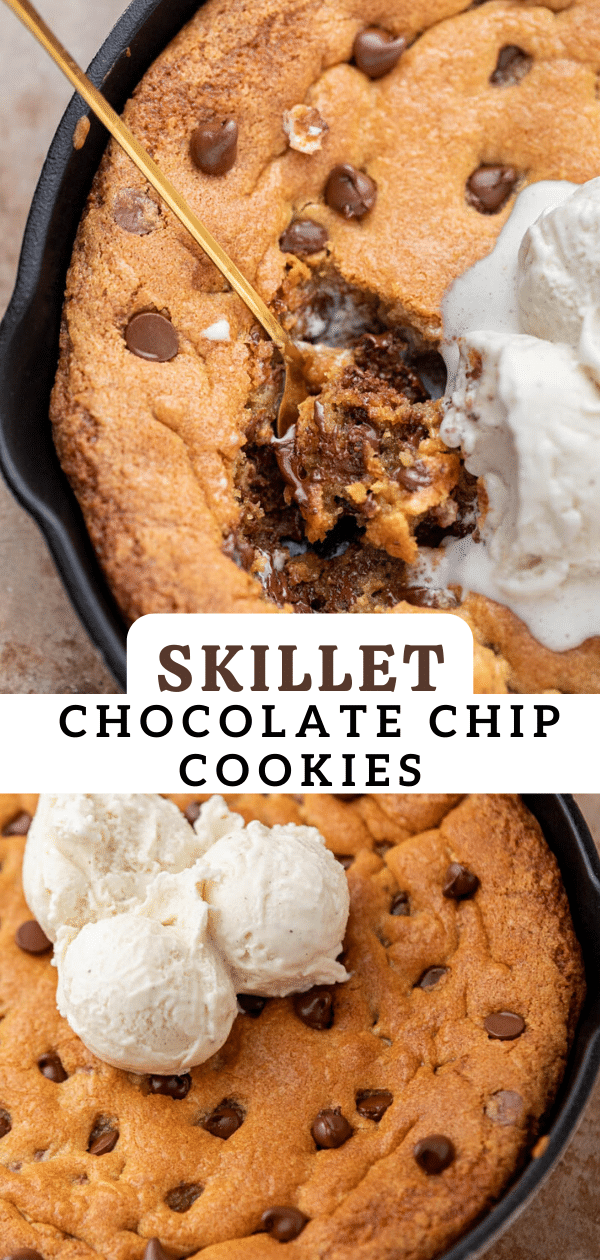 Skillet chocolate chip cookie