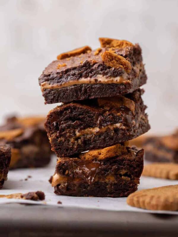 Small batch cookie butter brownies