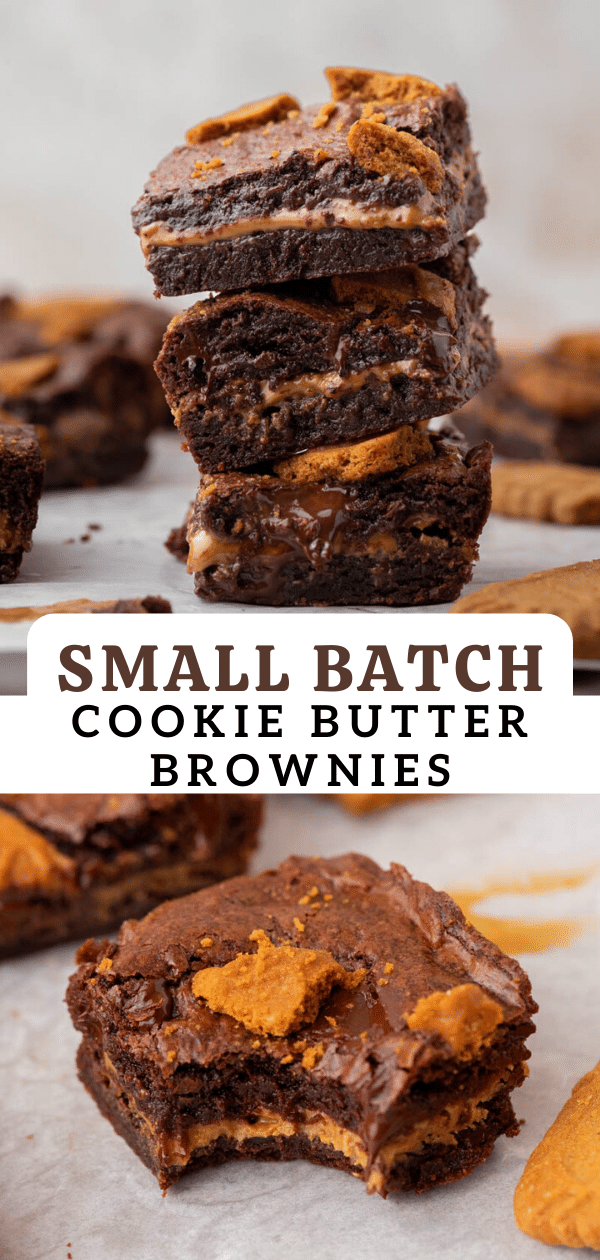 Small batch cookie butter brownies 