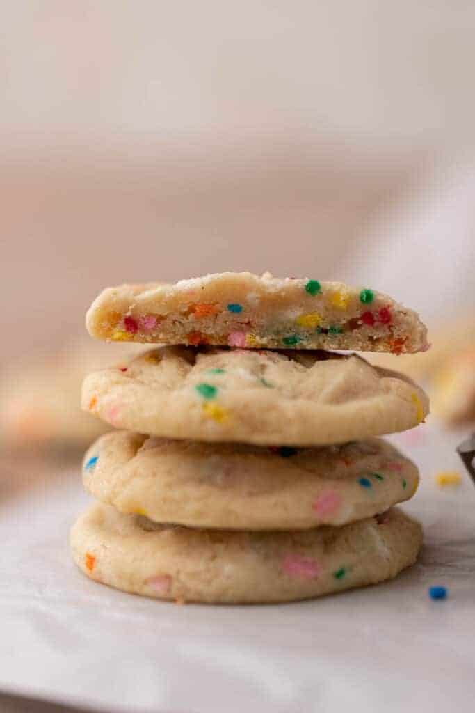 Stack of Sprinkle sugar cookies