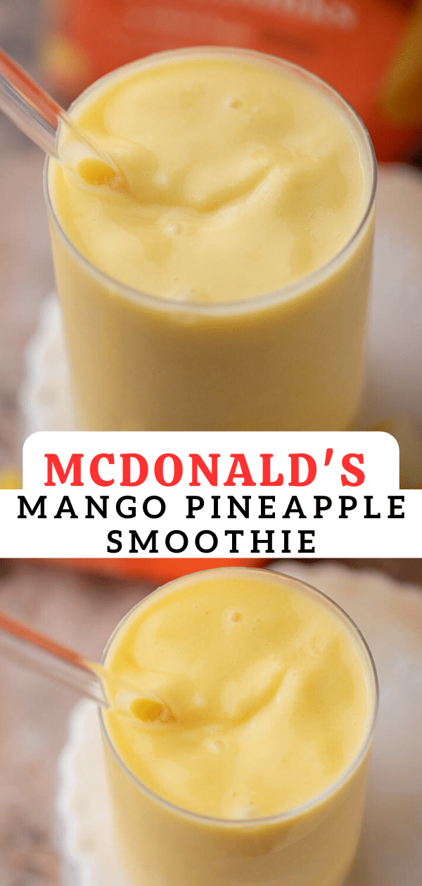 Mcdonalds mango pineapple smoothie