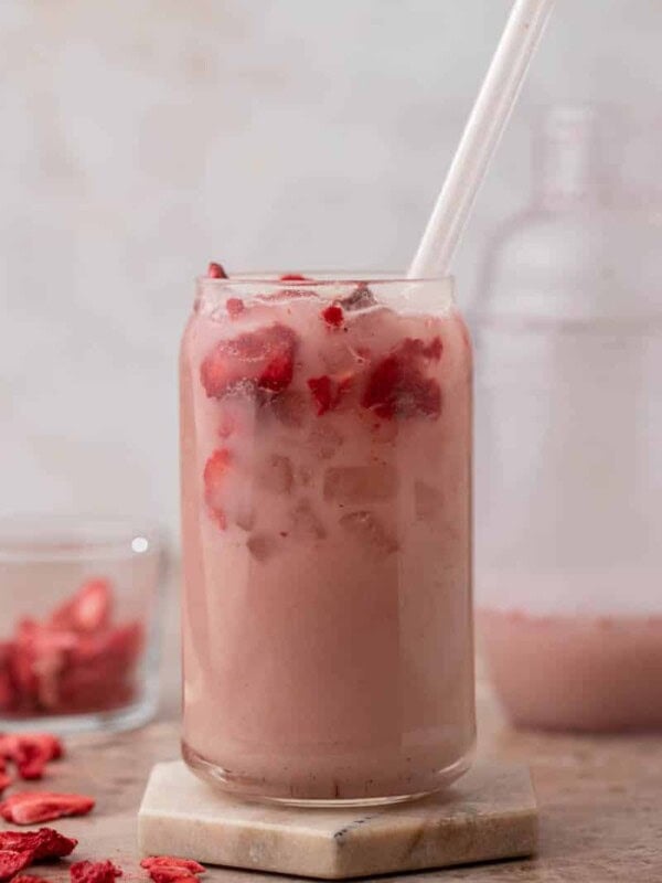 Iced pink drink