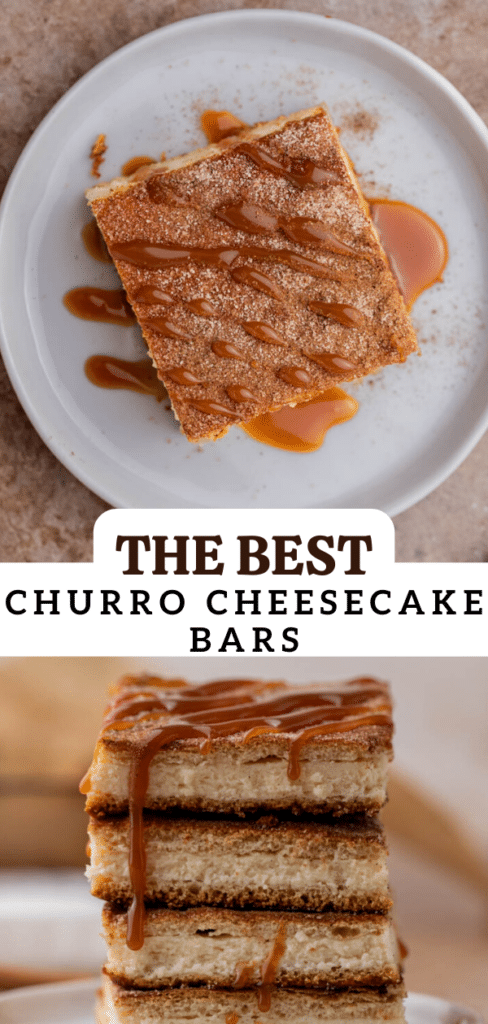 Churro cheesecake bars 