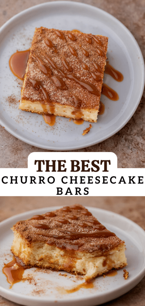 Churro cheesecake bars 