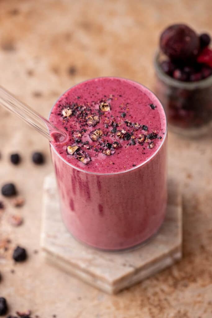 Close up of Berry smoothie