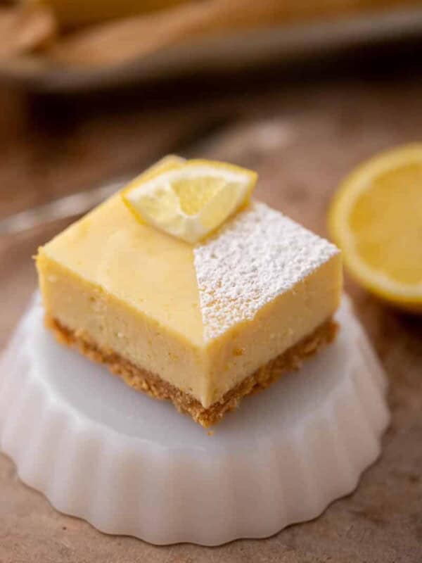Tangy lemon bars with graham cracker crust