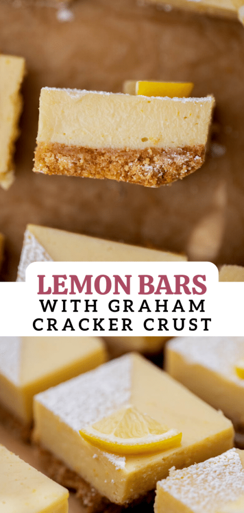 Lemon bars with graham cracker crust
