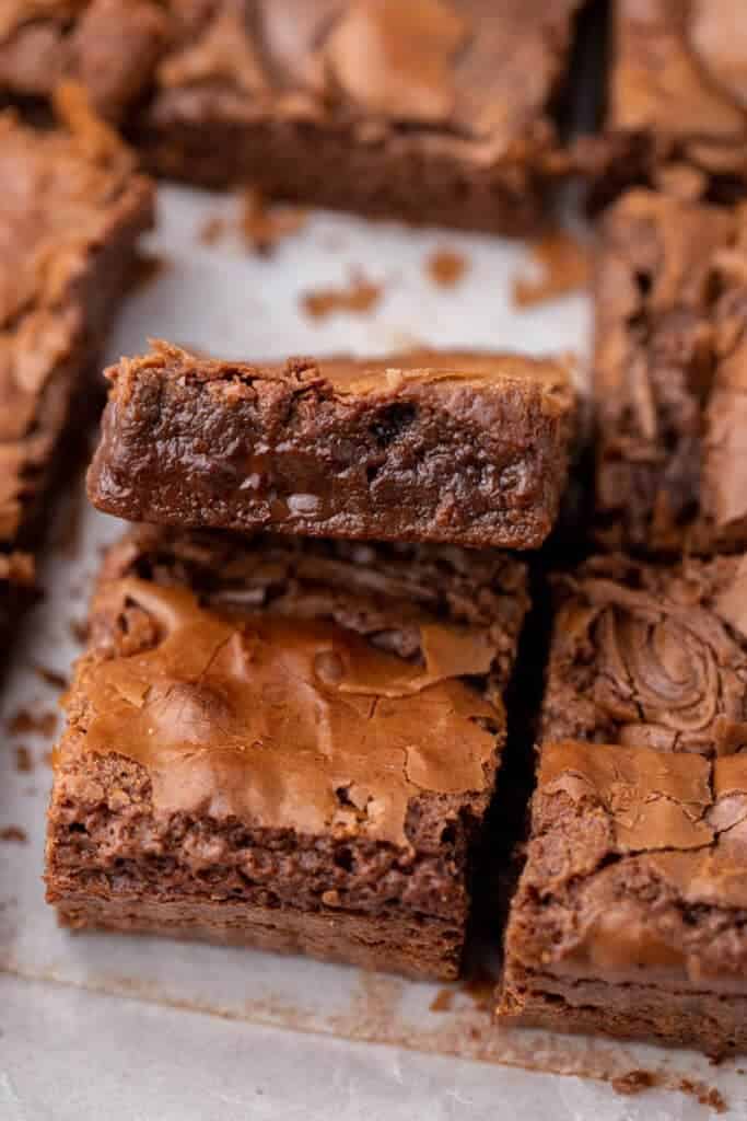 Sliced Fudgy nutella brownie