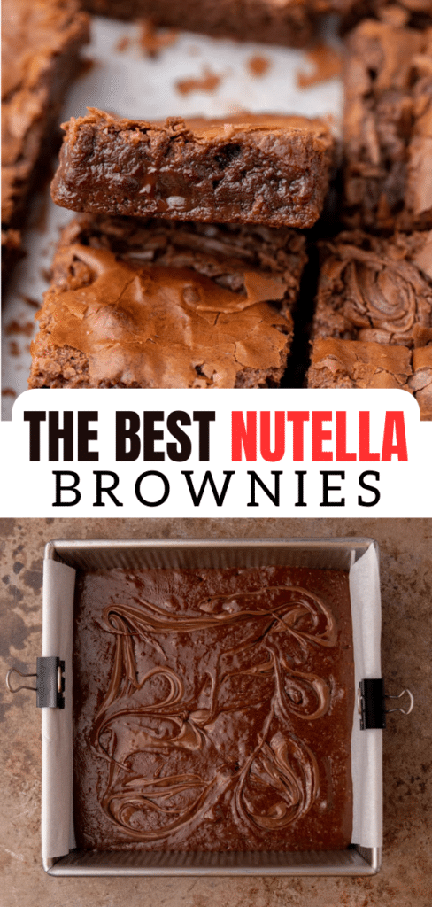 Fudgy nutella brownie