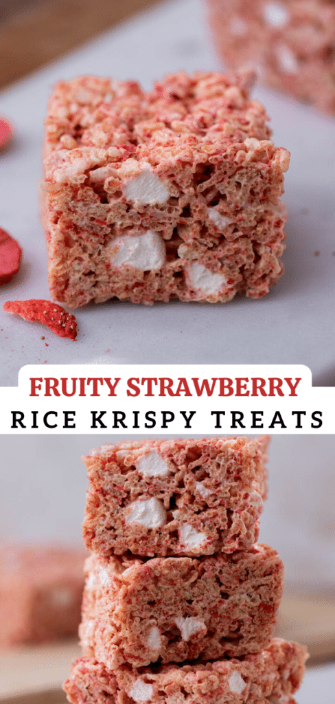 Strawberry rice krispy treats 
